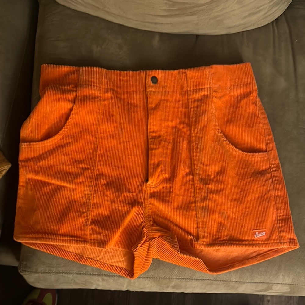 Hammies Orange Corduroy Women Shorts